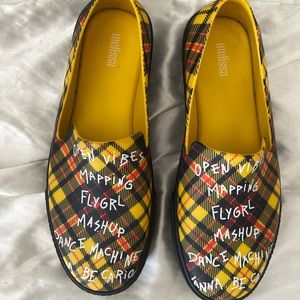 Melissa New York Plaid rubber Slides